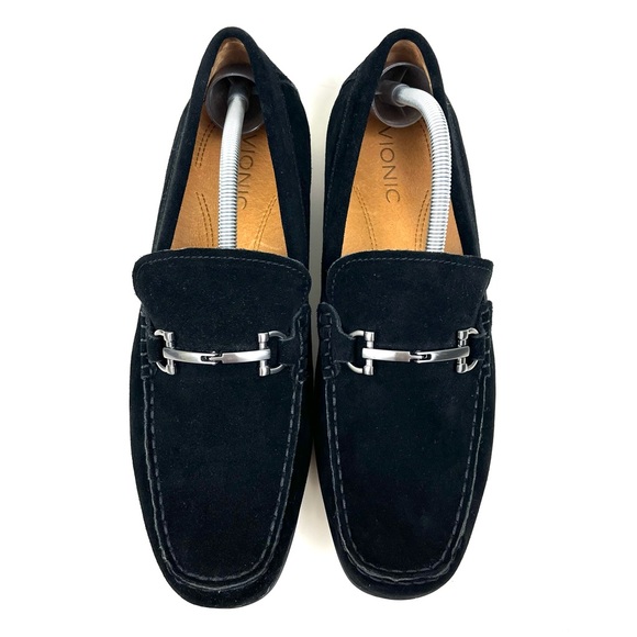 Vionic Men’s Shoes Mason Size 10.5M Black Water Resist Driving Horsebit Loafers